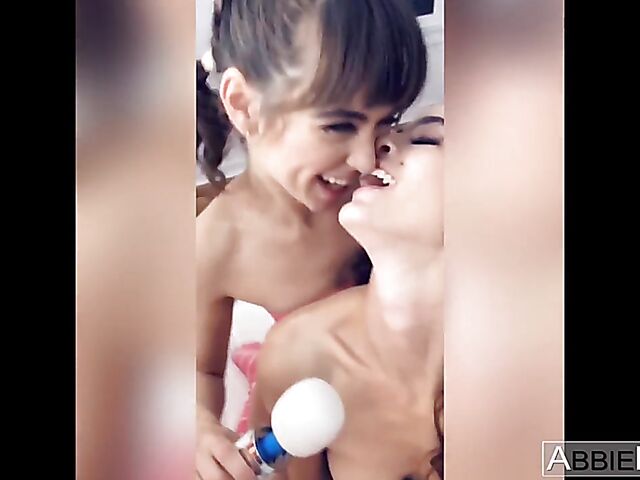 Riley Reid lesbian homemade video with Abbie Maley