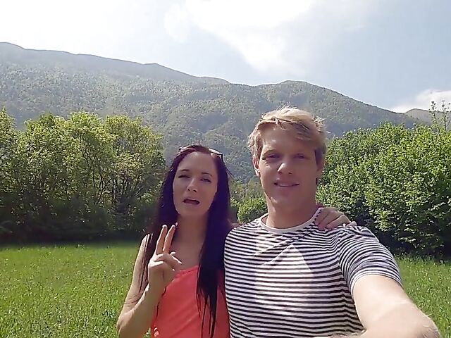 Bruce & Nicole - Real loving couple outdoor sex