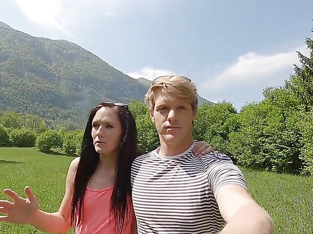 Bruce & Nicole - Real loving couple outdoor sex