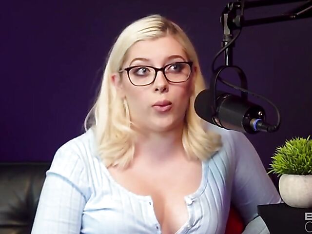 Blonde with glasses interracial sex on air with Gia OhMy