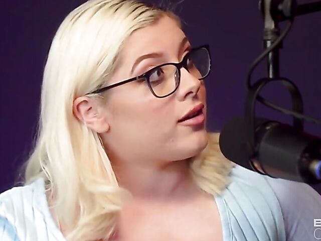 Blonde with glasses interracial sex on air with Gia OhMy