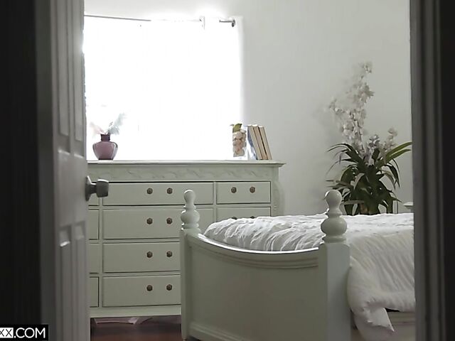 Michael Vegas joins cute asian babe Clara Trinity in her bed