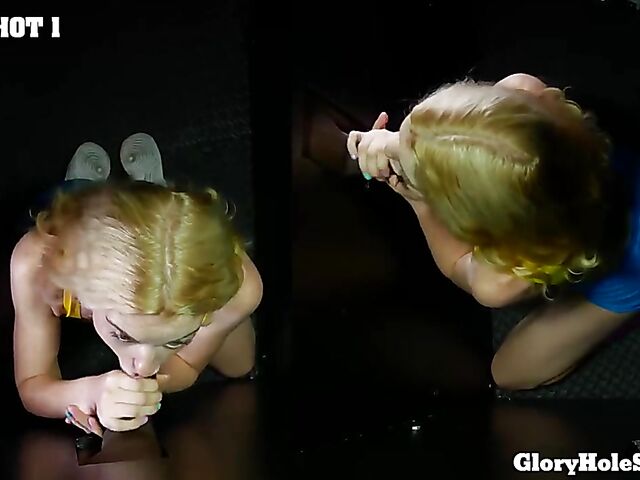 Gloryhole cum swallow blowjob sessions from your point of view with Chloe Cherry