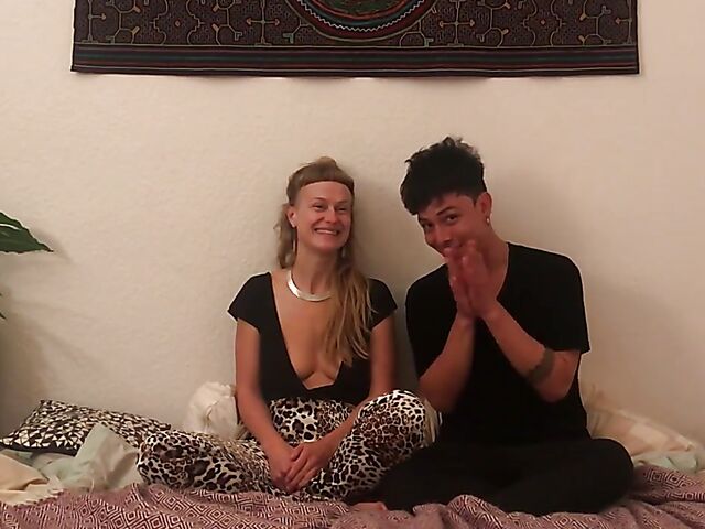 Real amateur couple Lila and Noir have real sex for you