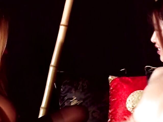 Asian lesbians Jaden and Maxine X love sex toys