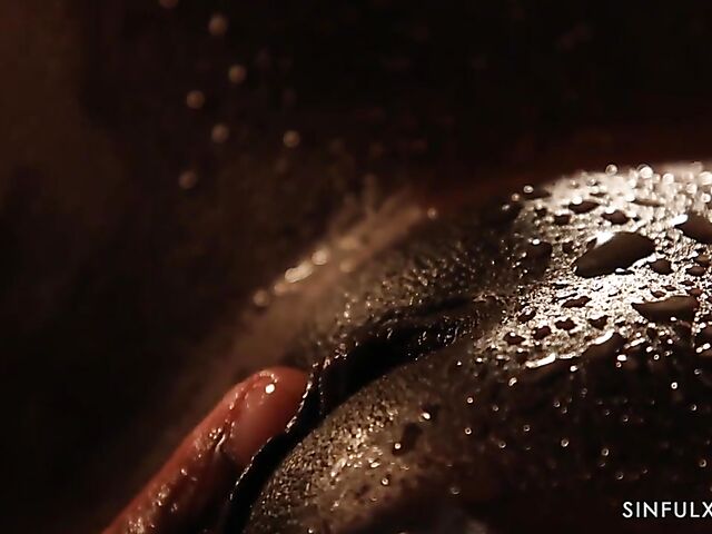 Erotic black on black couple love making in the dark featuring Zaawaadi