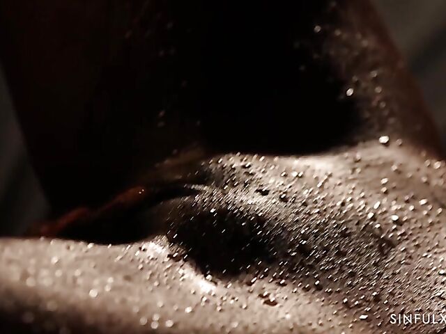 Erotic black on black couple love making in the dark featuring Zaawaadi