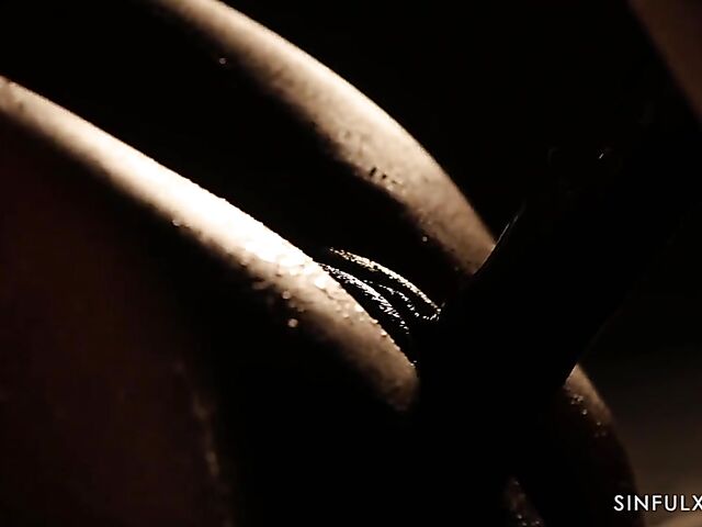 Erotic black on black couple love making in the dark featuring Zaawaadi