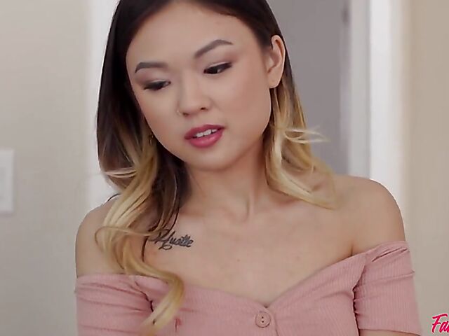 MILF teen family 4some fantasy with Lauren Phillips and Lulu Chu