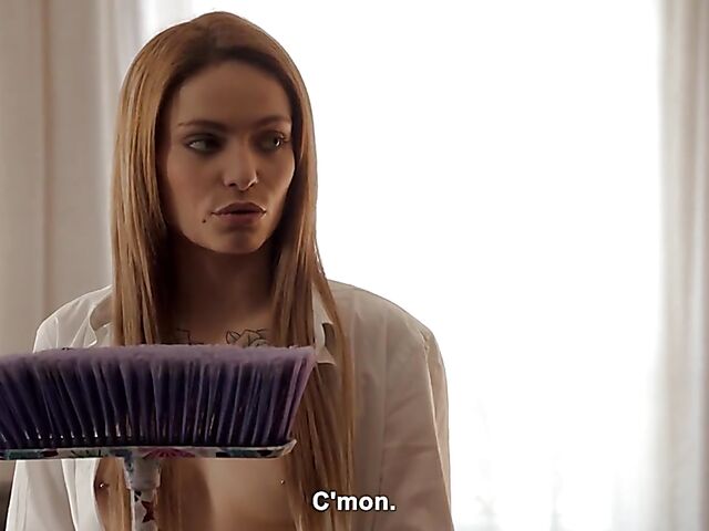 Small boobs babe Clara Mia wants him to take care of her pussy