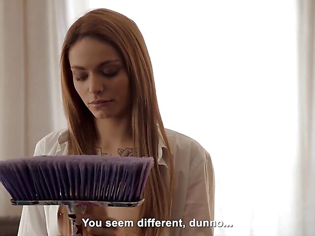 Small boobs babe Clara Mia wants him to take care of her pussy