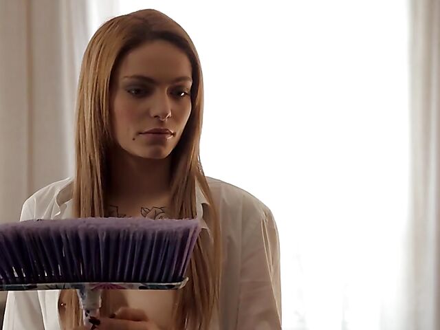 Small boobs babe Clara Mia wants him to take care of her pussy