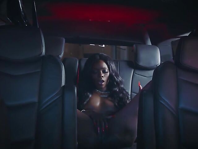 Ana Foxxx - Small tits ebony babe solo in leather