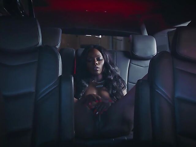 Ana Foxxx - Small tits ebony babe solo in leather