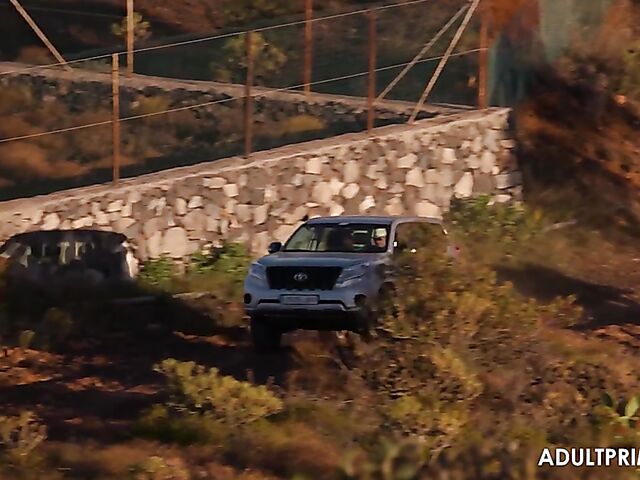 Mea Melone & Nomi - Outdoor threesome with a half-alive