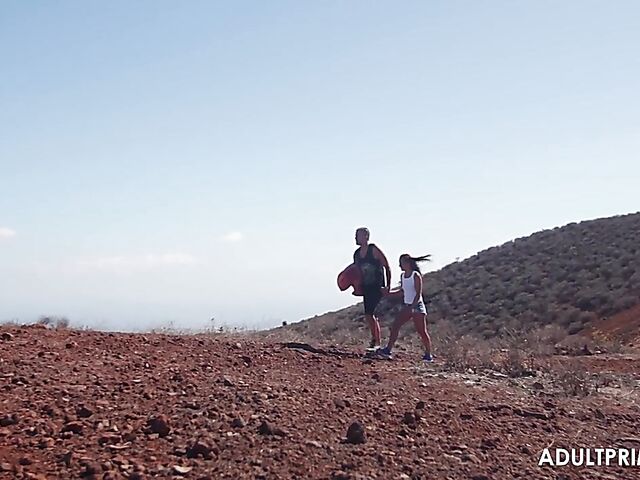 Mea Melone & Nomi - Outdoor threesome with a half-alive