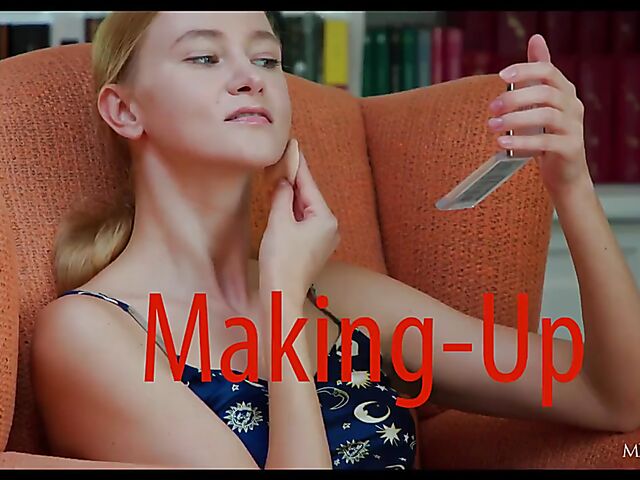 Pink pussy fingering solo with flat chested Ivi Rein