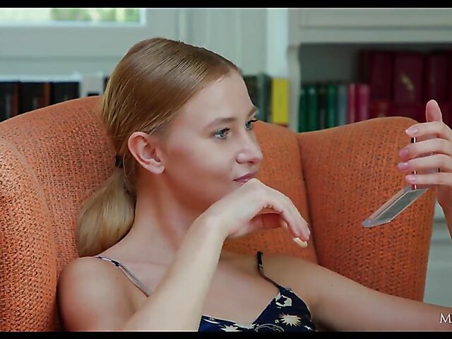 Pink pussy fingering solo with flat chested Ivi Rein