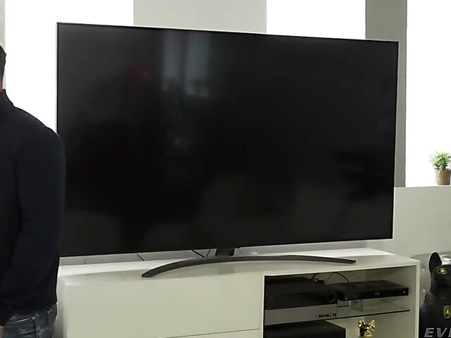 Angie Lynx - Elegant blonde anal in stockings on the pool table