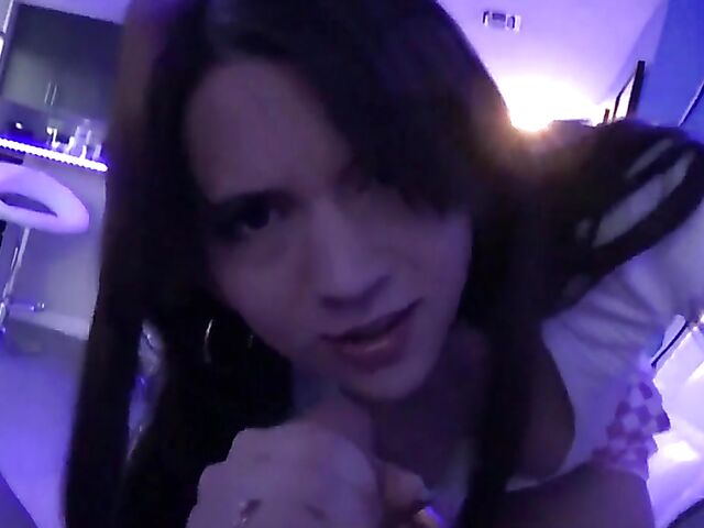 Riley Jean - Adorable brunette teen POV fucked in the dark