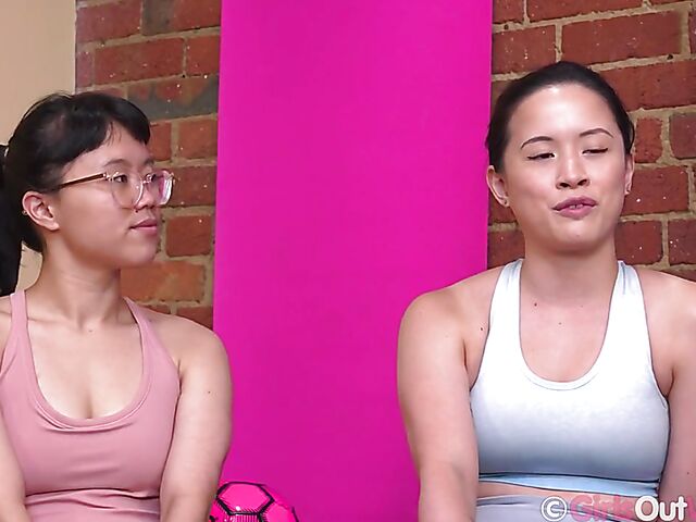 Sporty Australian Asian girls Jean and Mimi give a naked interview