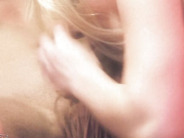 Blonde pornstar Aurora Snow and a long-haired man have a good time