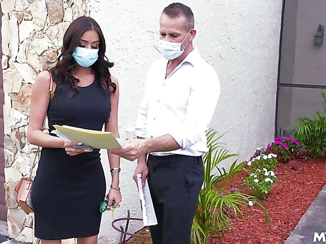 Big tits milf estate agent Armani Black seduces the client