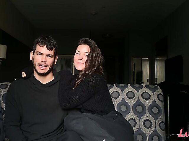 Sensual slow fuck outside with Ava and Aaron