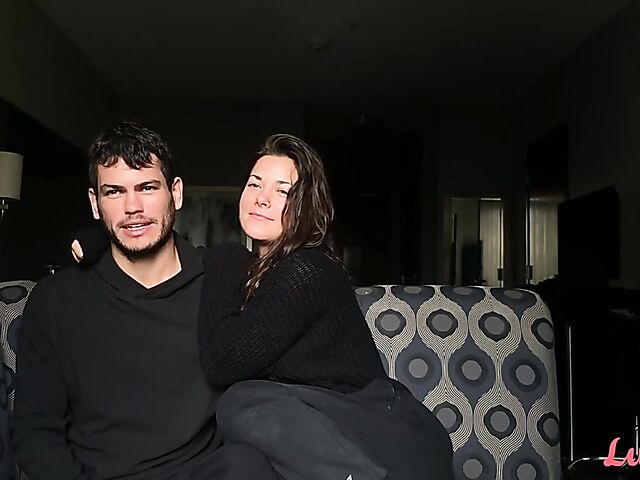 Sensual slow fuck outside with Ava and Aaron