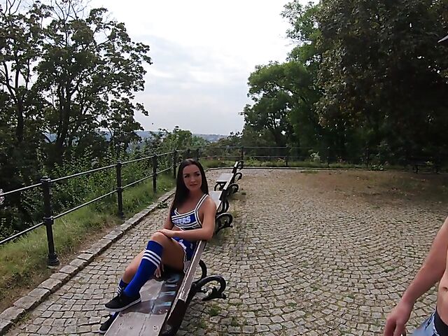 Bad cheerleader threesome POV with Zuzu Sweet