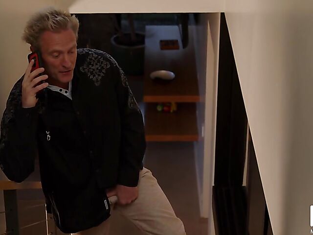 Skinny teen blonde Scarlett Hampton fucks in stockings