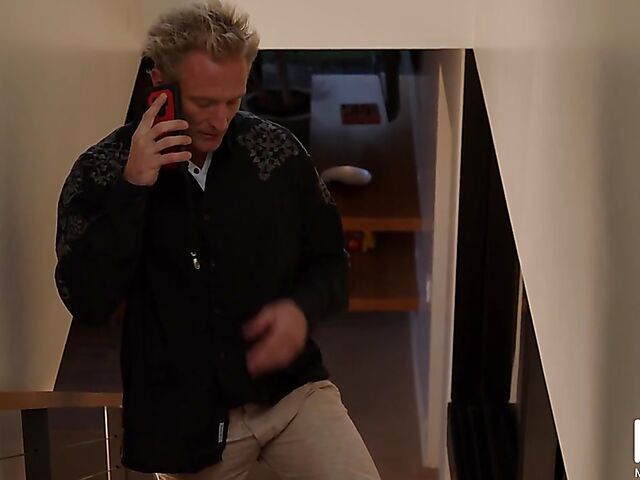 Skinny teen blonde Scarlett Hampton fucks in stockings