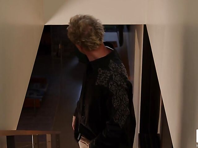 Skinny teen blonde Scarlett Hampton fucks in stockings