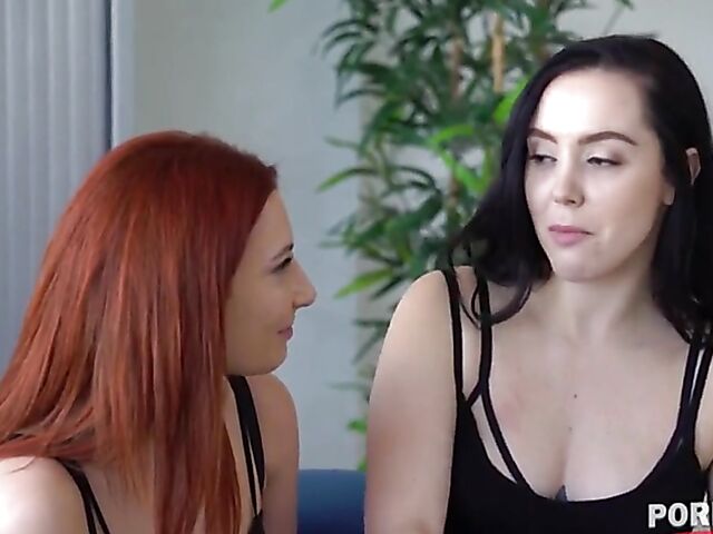 Champagne and FFM anal at work with Lucia Fernandez and Zoey Doll