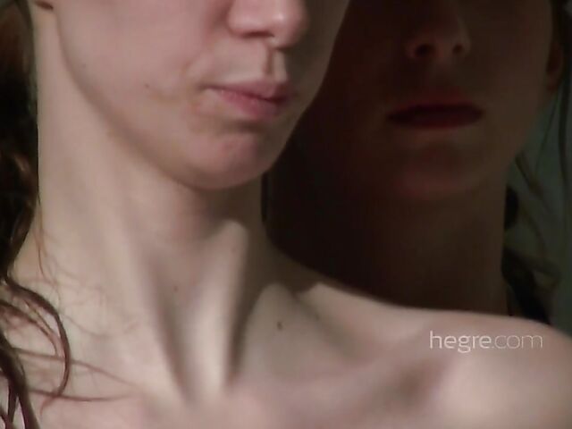 Erotic lesbian bathroom pleasure with sensual Fenna