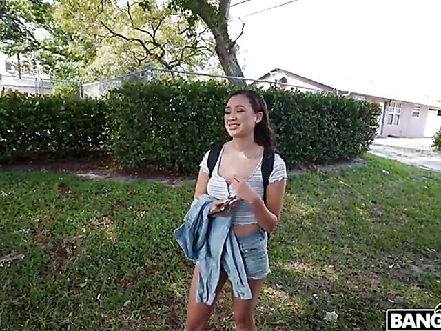 Reality van fuck with cute asian slut Madi Laine