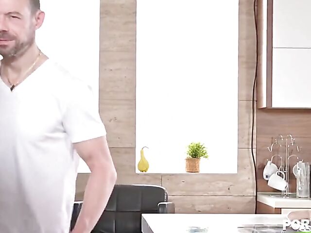 Alyssa Bounty - Sexy brunette DP with the plumbers