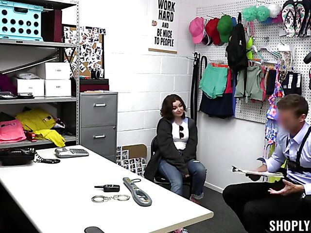 Leana Lovings - Teen strip search and sex with the loss prevention officer