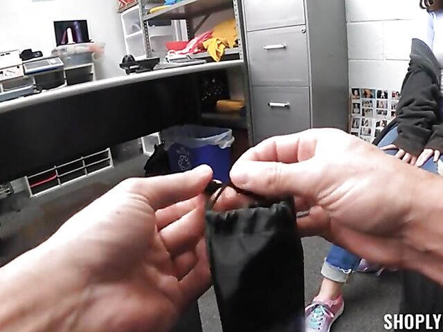 Leana Lovings - Teen strip search and sex with the loss prevention officer