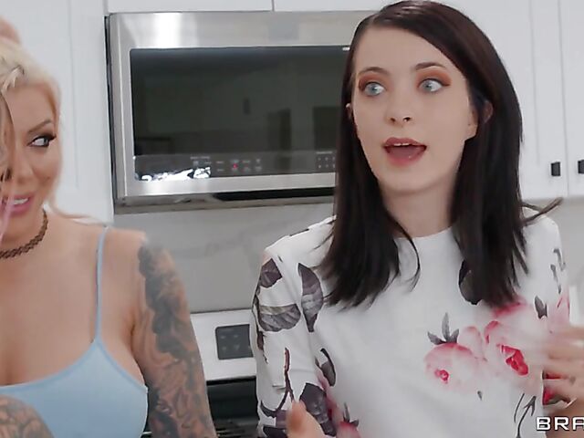 Big boob threesome with tattooed pornstars Karma RX and Chantal Danielle