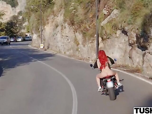 Purple Bitch - Gorgeous redhead anal with the hotel owner