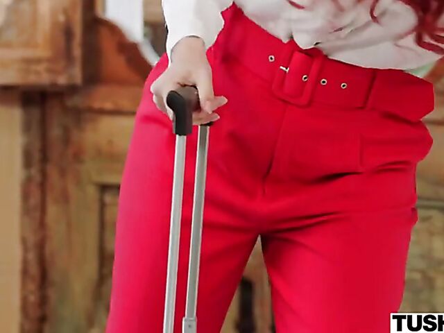 Purple Bitch - Gorgeous redhead anal with the hotel owner