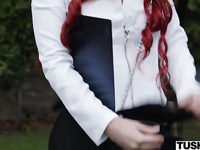 Purple Bitch - Gorgeous redhead anal with the hotel owner