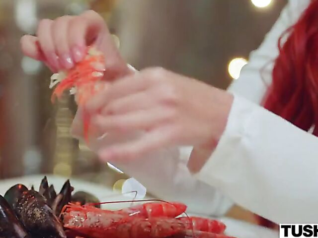 Purple Bitch - Gorgeous redhead anal with the hotel owner