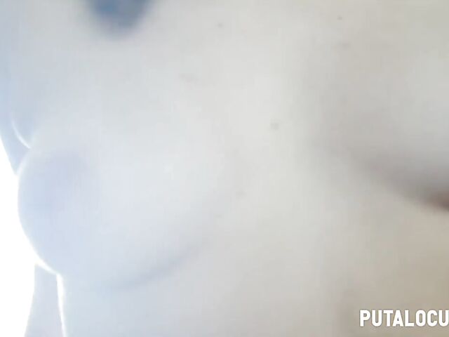 Spanish POV porno with shaved young hottie Marina Gold