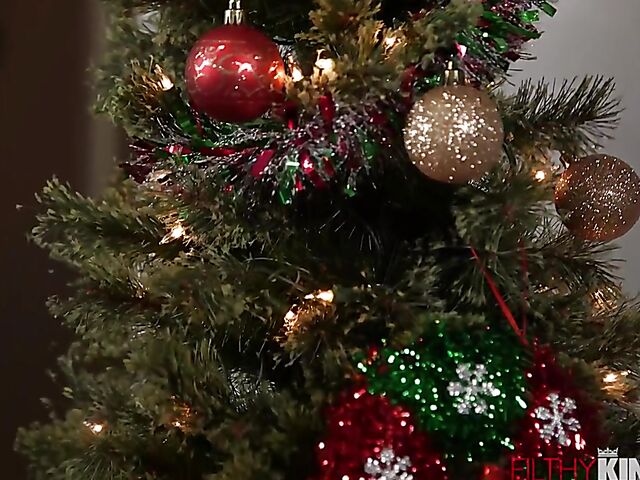 Gorgeous MILF with a round ass fucks young Santa featuring Richelle Ryan