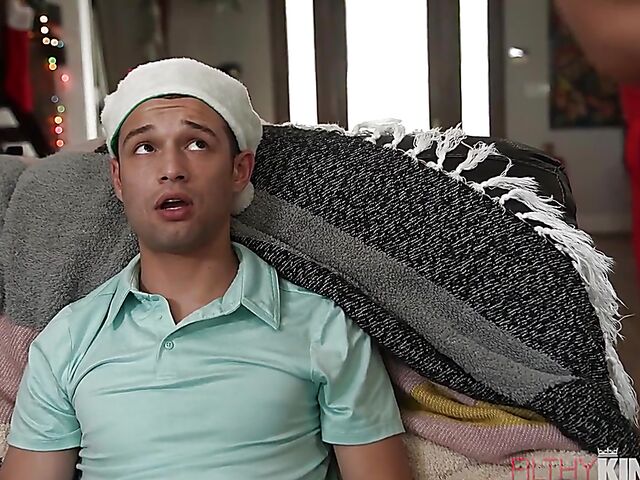 Gorgeous MILF with a round ass fucks young Santa featuring Richelle Ryan