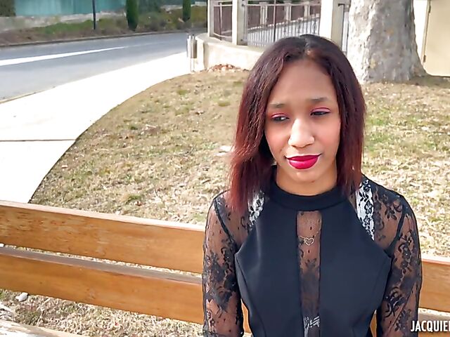 Interracial double vaginal with shaved dark-skinned slut Reyna