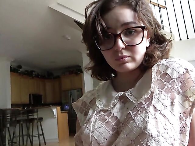 Leana Lovings - Cute stepsis with glasses POV style
