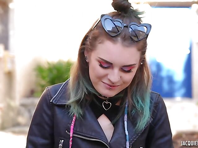 Anal sex with 21-year-old French alt girl Trixy